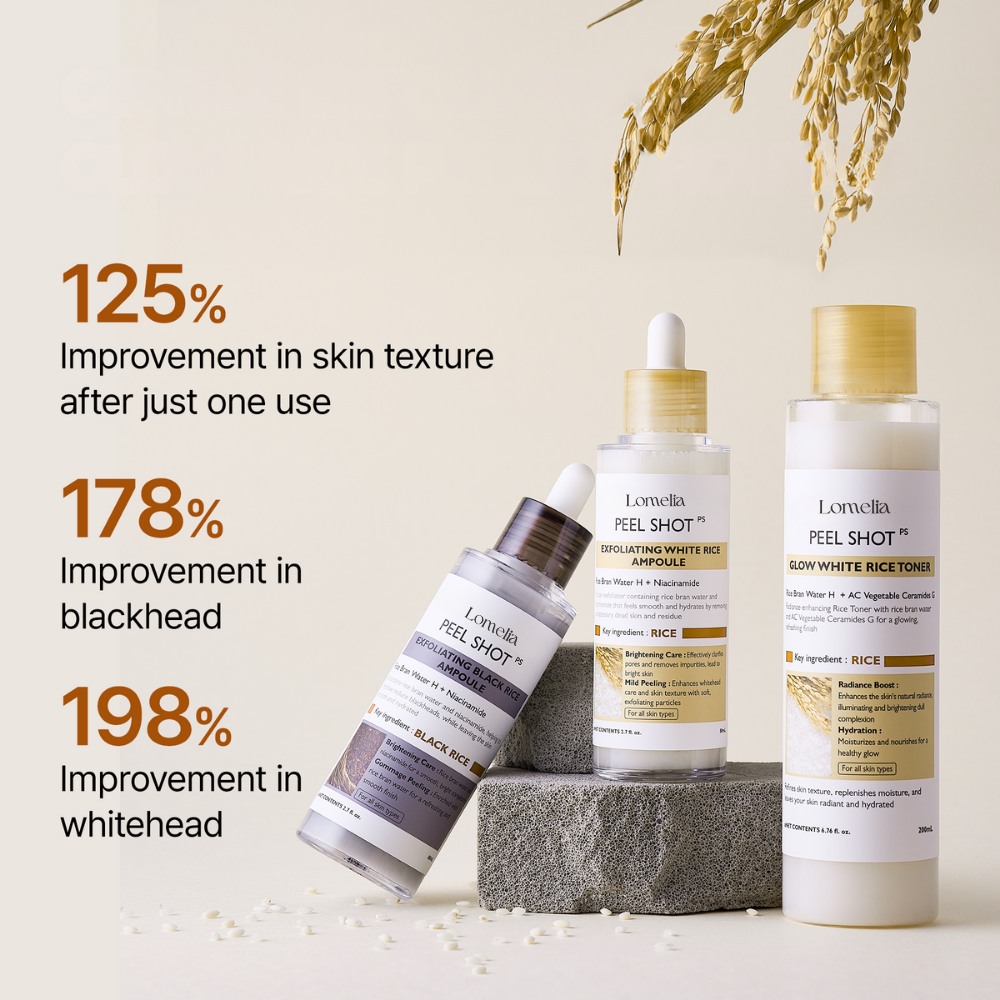 Lomelia Rice Ampoule Peel Shot Kit